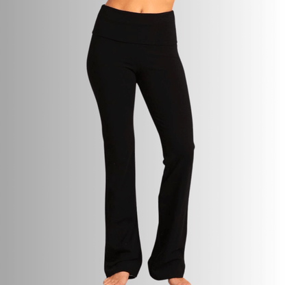 Black Bootcut Yoga Lounge Pants Made in USA