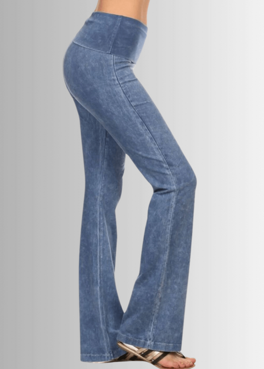 Bootcut Flare Mineral Washed Jeggings Made in USA