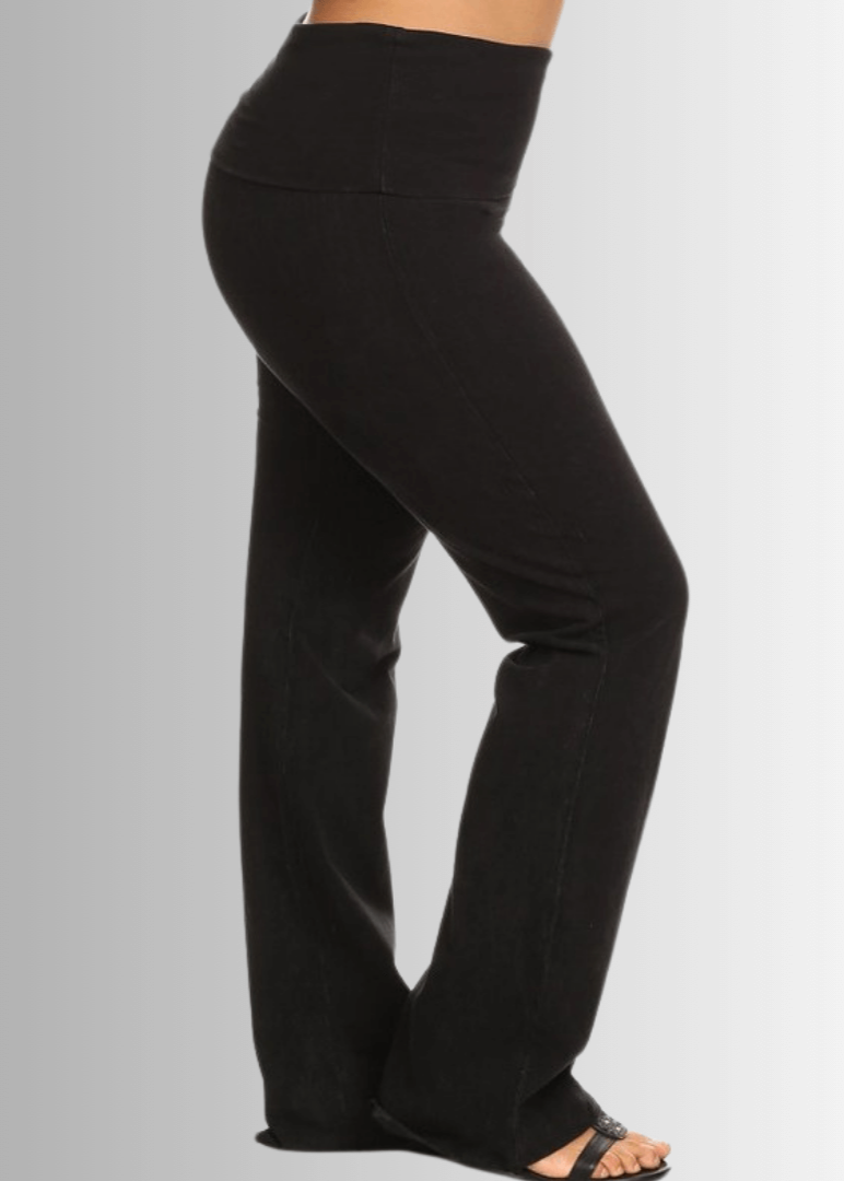 Bootcut Mineral Washed Jeggings in Plus Size