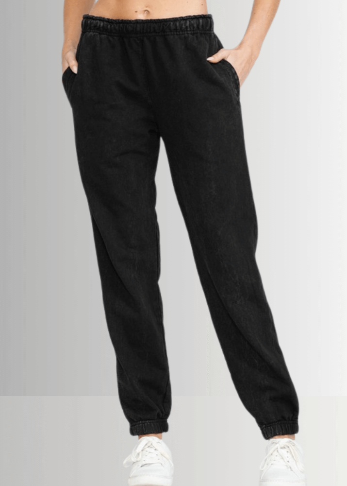 All Day French Terry Pocket Joggers in Black