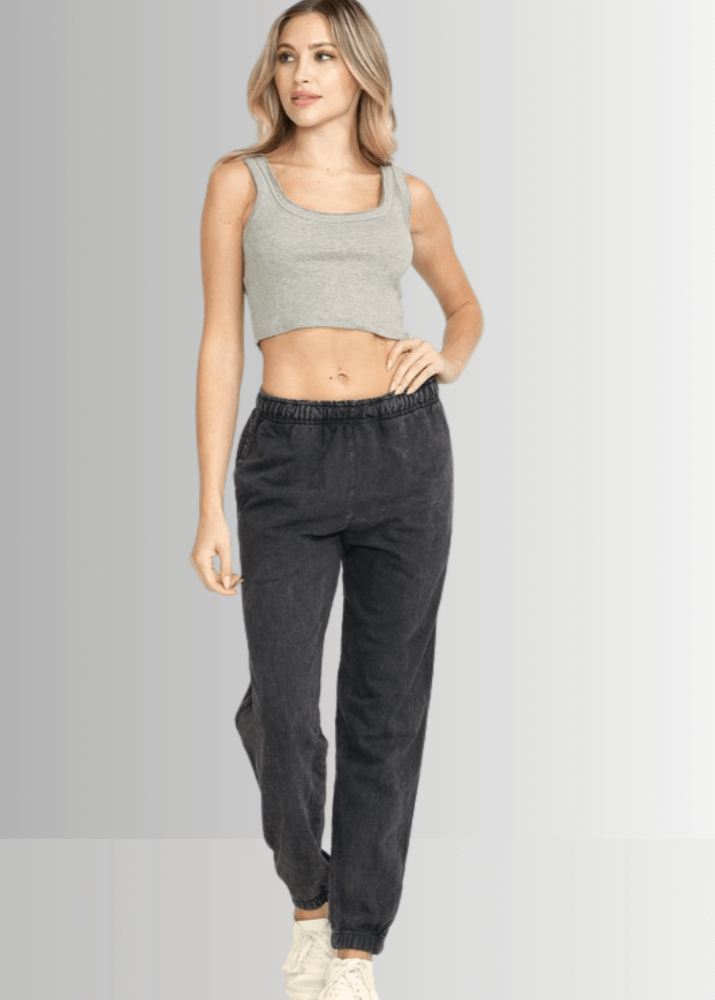 All Day French Terry Pocket Joggers in Black