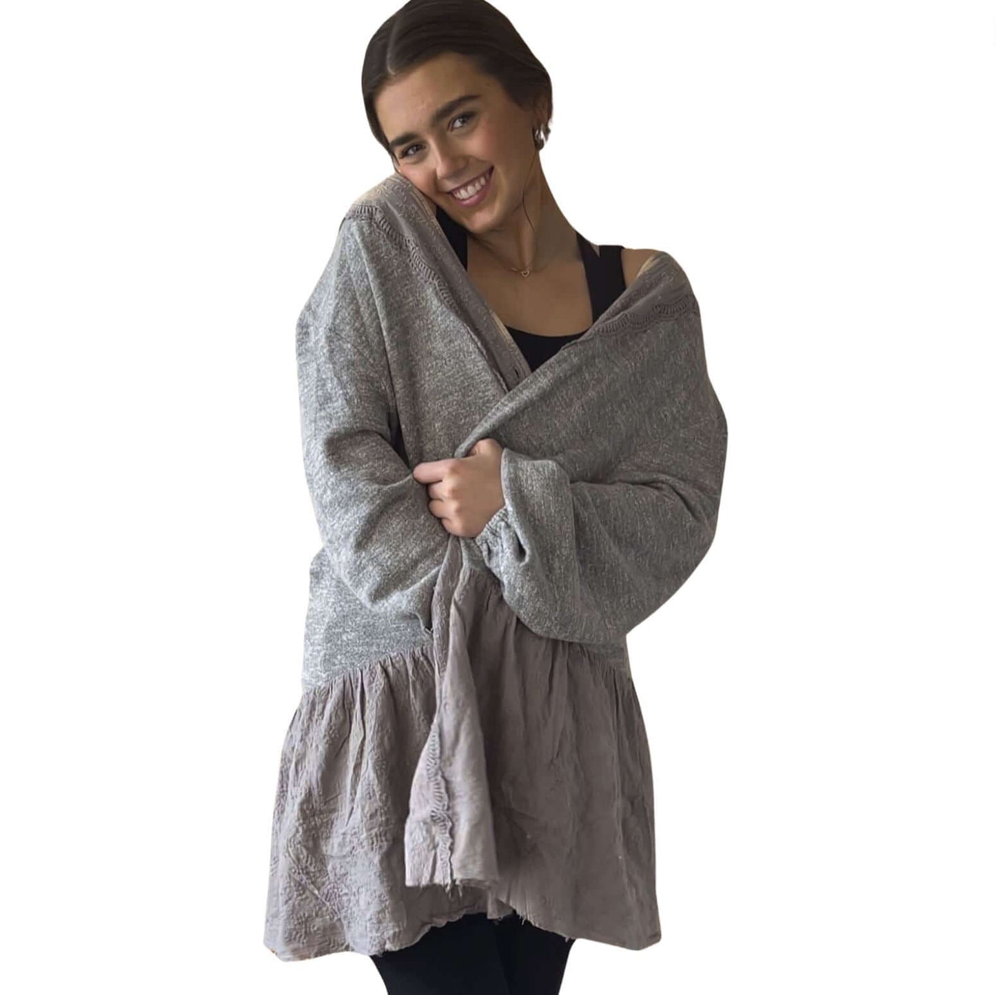 Star Destination Lace Detail Sweater Cardigan