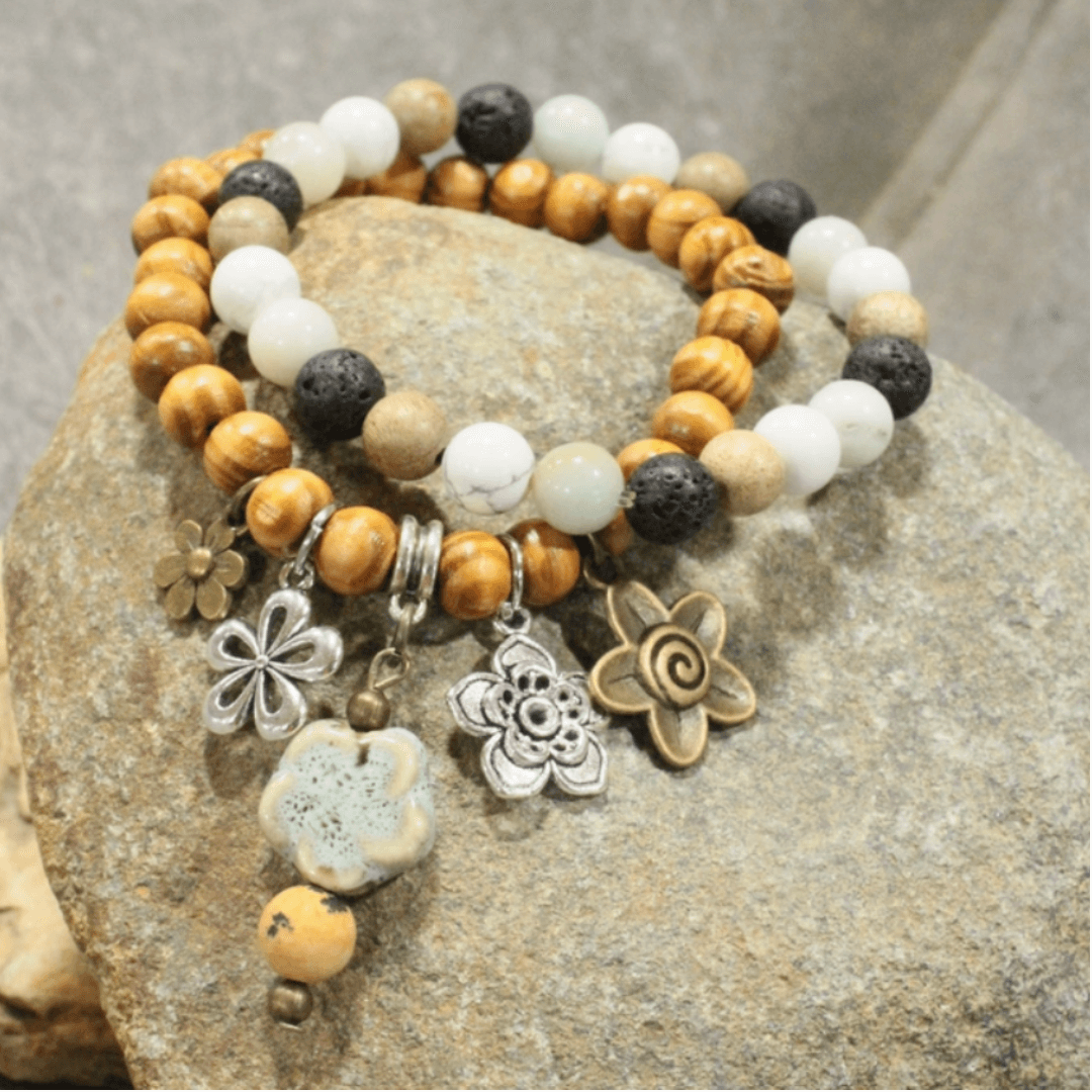 Three Blooms Stretch Bracelets