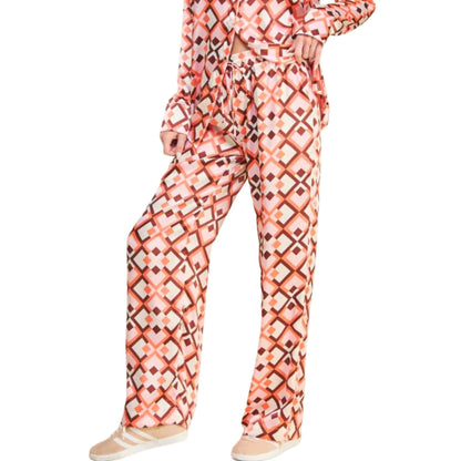 Pink Retro Satin Pants
