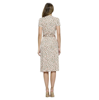 Flattering Polka Dot Print Wrap Dress Made in USA