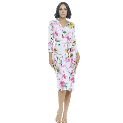 Spring Fling Jersey Wrap Dress