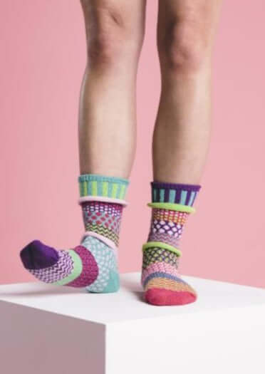 DAHLIA Knitted Crew Socks Made in USA
