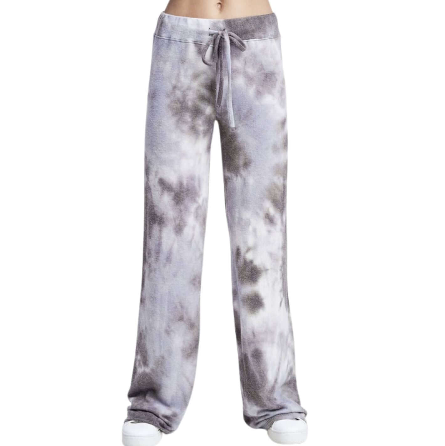 Plush Gray & Lavender Tie Dye Lounge Set Made in USA