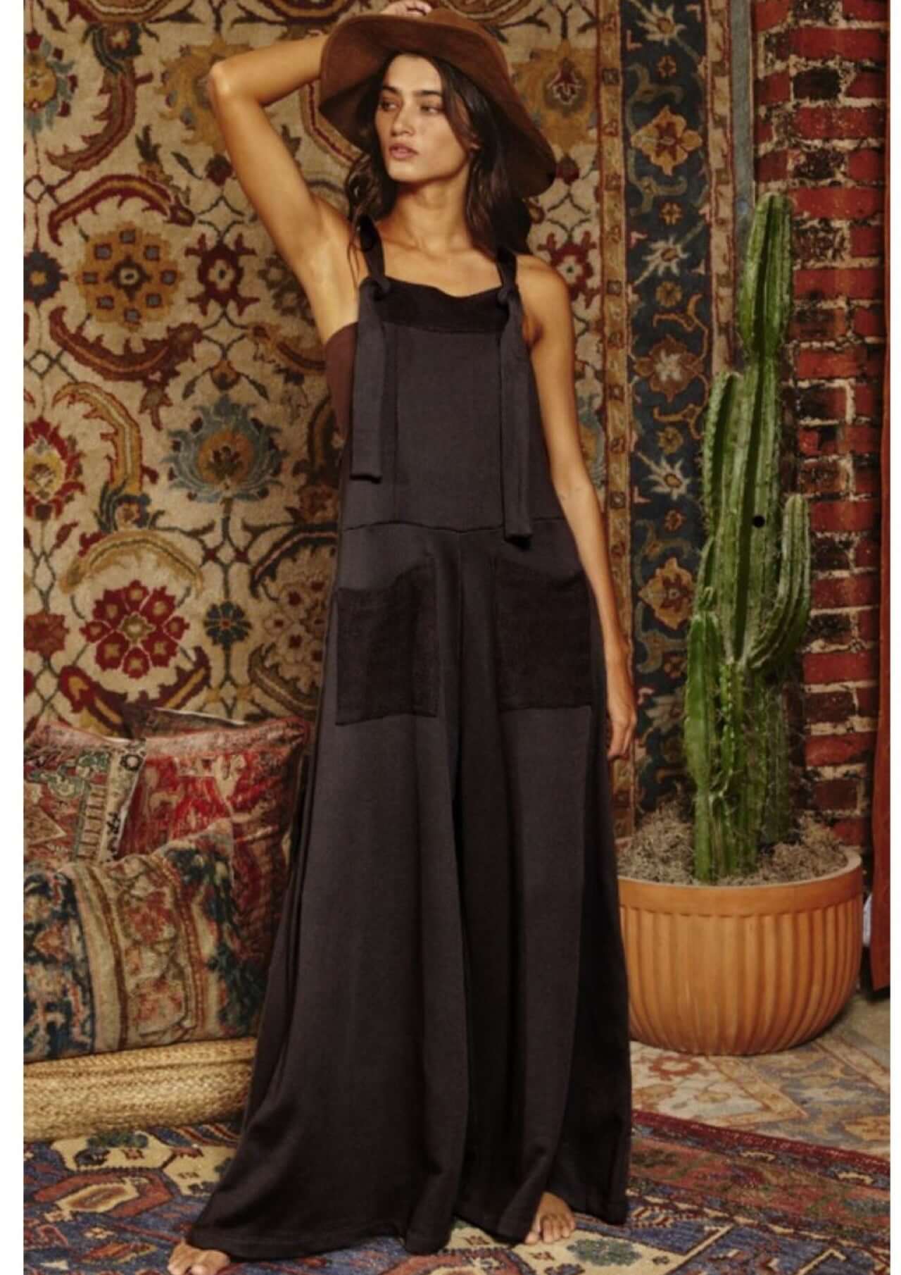 French Terry Slouchy Overall Jumpsuit Made in USA