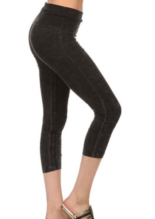 Easy Fit American Cotton Capri Leggings Made in USA