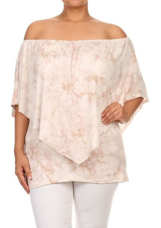 Convertible Tie Dye Top Plus Size
