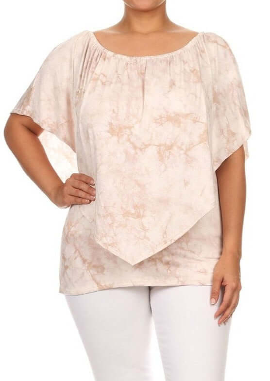 Convertible Tie Dye Top Plus Size