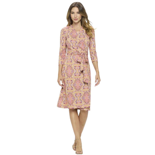 A Feminine Touch Jersey Wrap Dress Made in USA
