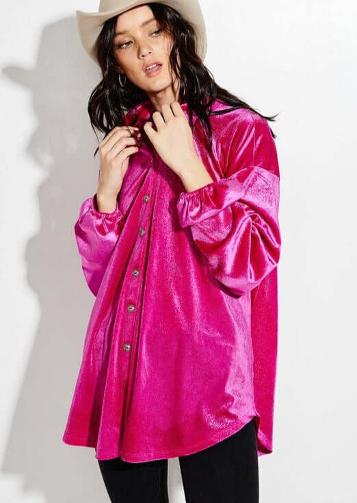 Fuchsia Glam Shacket