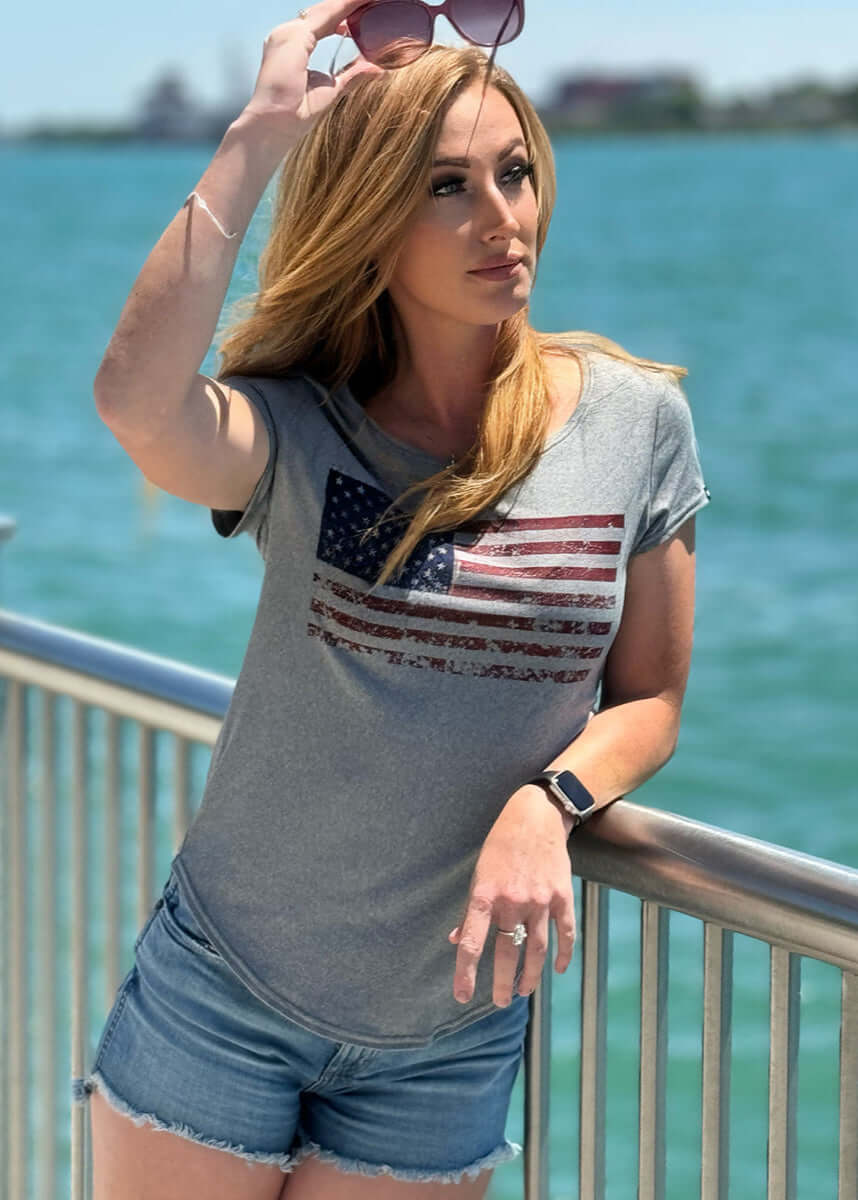 Women's SoftTECH™ Flag Cap sleeve