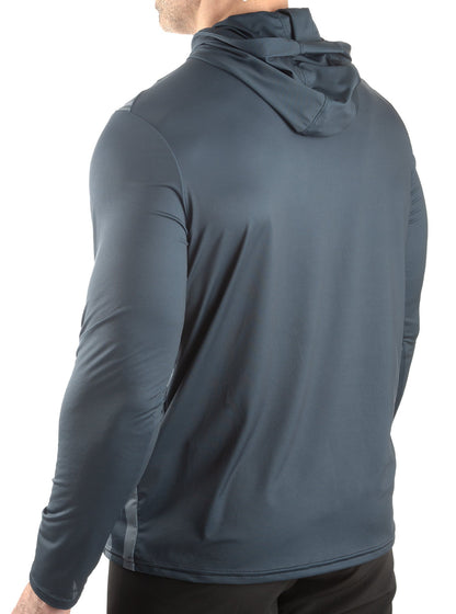 Eagle Flag Performance Mesh Charcoal Sun Hoodie