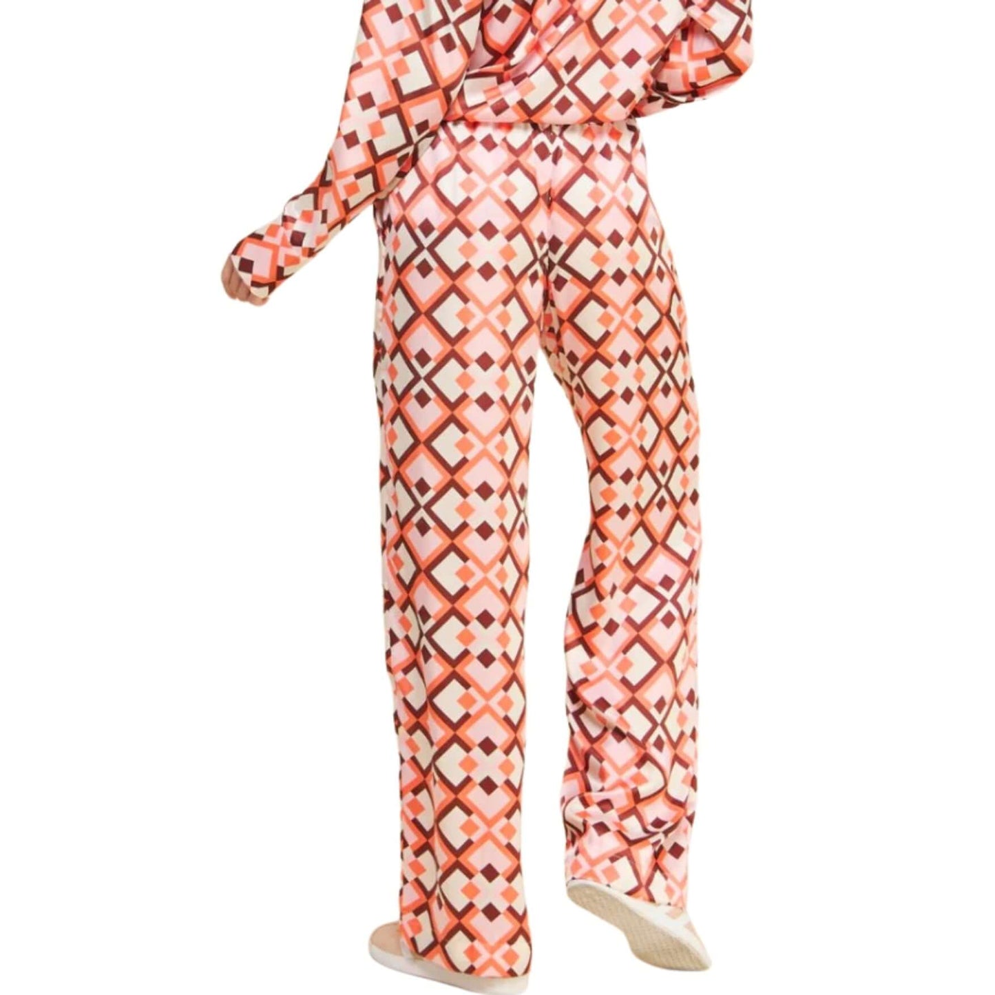 Pink Retro Satin Pants