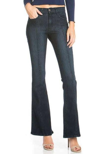 Rumor Has It Front Seam Flared Denim Jeans Made in USA