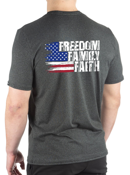 Freedom Faith Family SoftTECH™ Short Sleeve Tee
