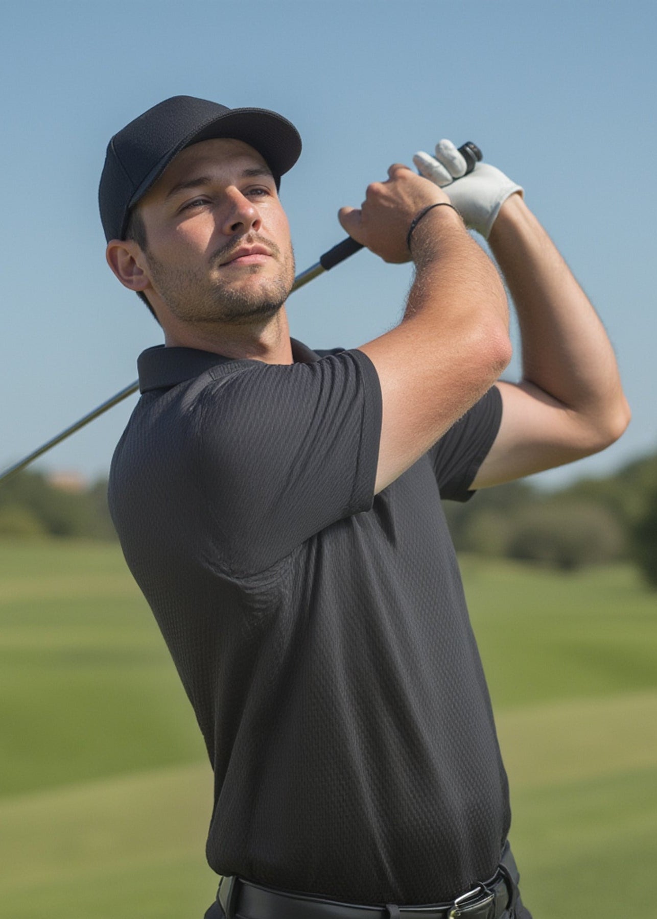 Illusion Mesh Loose Fit Short Sleeve Polo