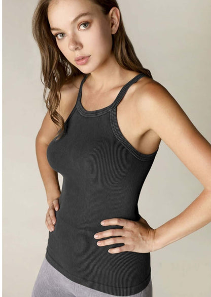 Niki Biki High Neck Ribbed Tank