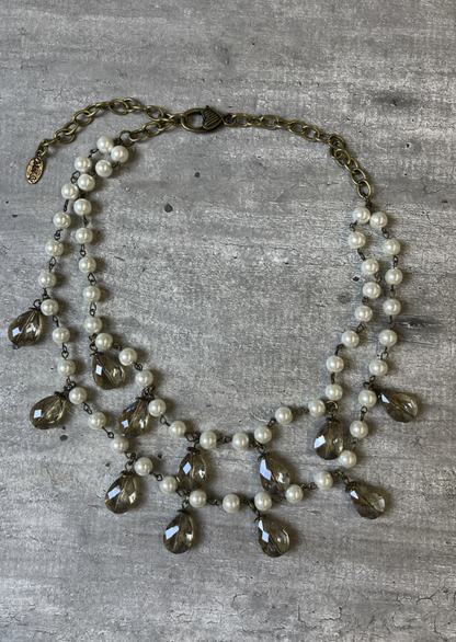 Glass Pearl Fashion Necklace Made in USA