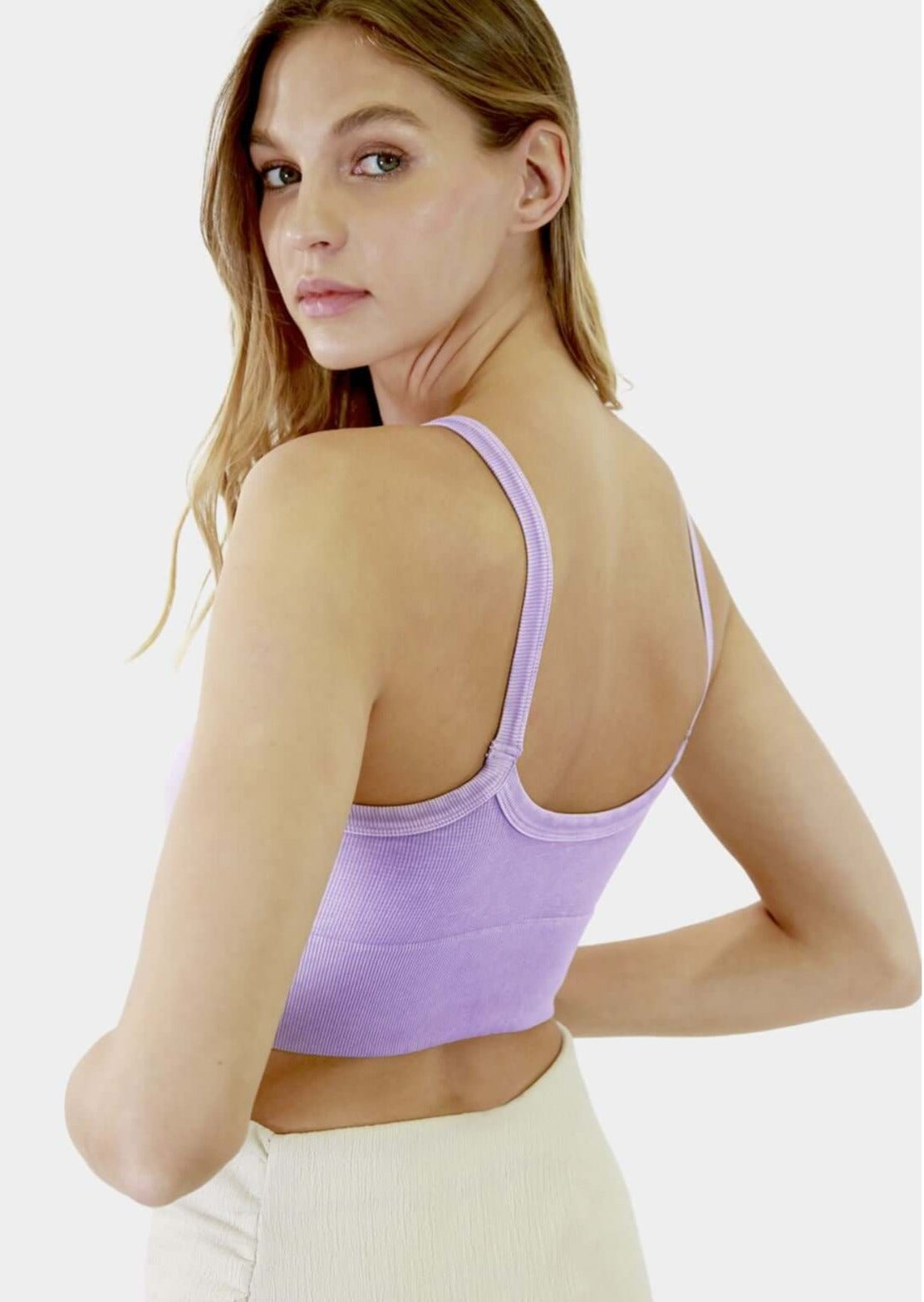 Nikibiki Ribbed V-Neck Bra Top