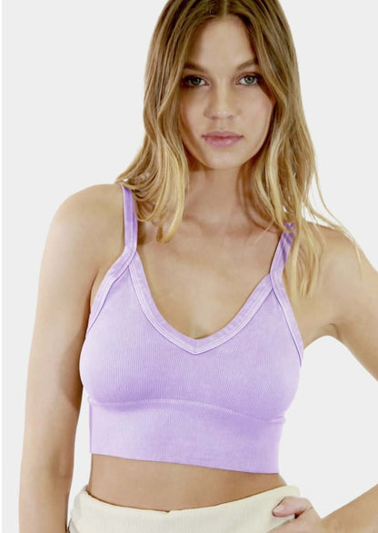 Nikibiki Ribbed V-Neck Bra Top