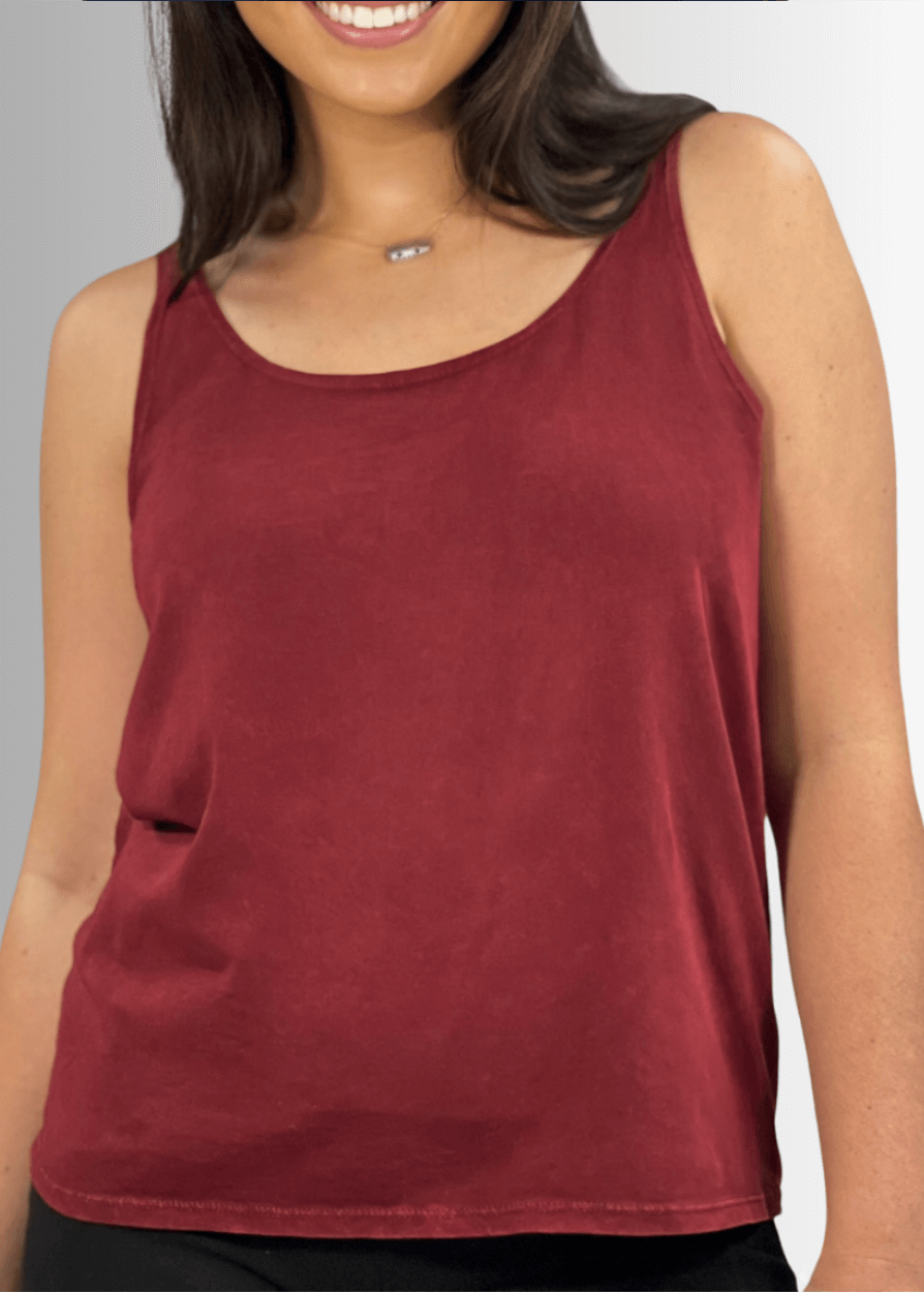 Twenty Four Seven Cotton Tank in Stone
