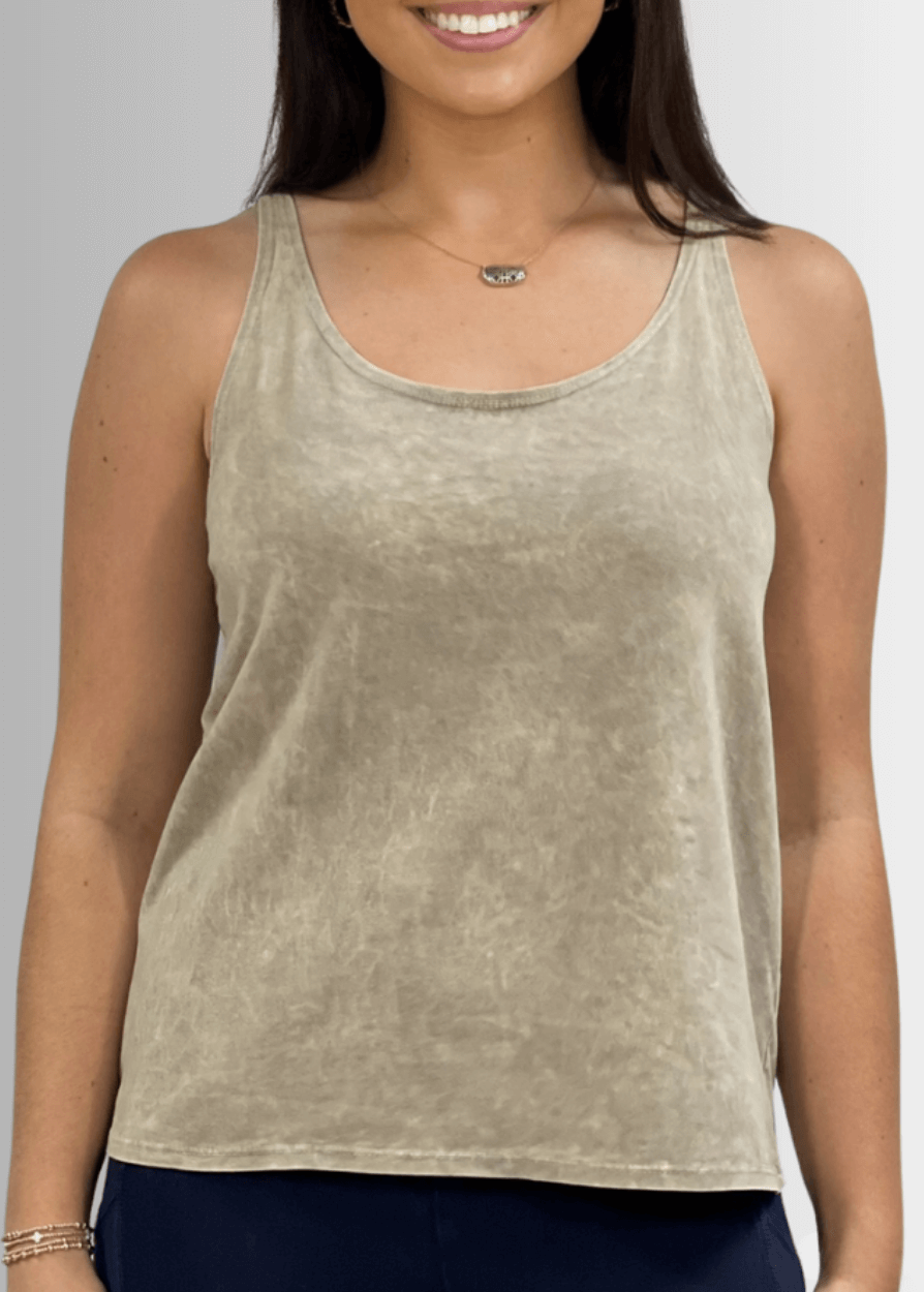 Twenty Four Seven Cotton Tank in Light Denim
