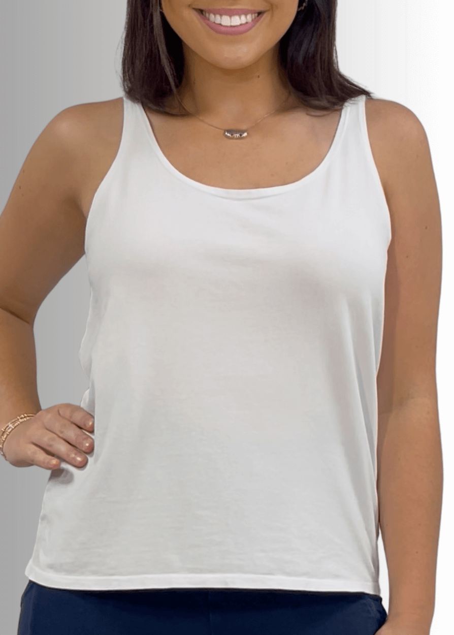 Twenty Four Seven Cotton Tank in Stone