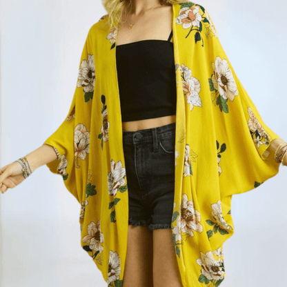 Cocoon Floral Kimono Cardigan Made in USA
