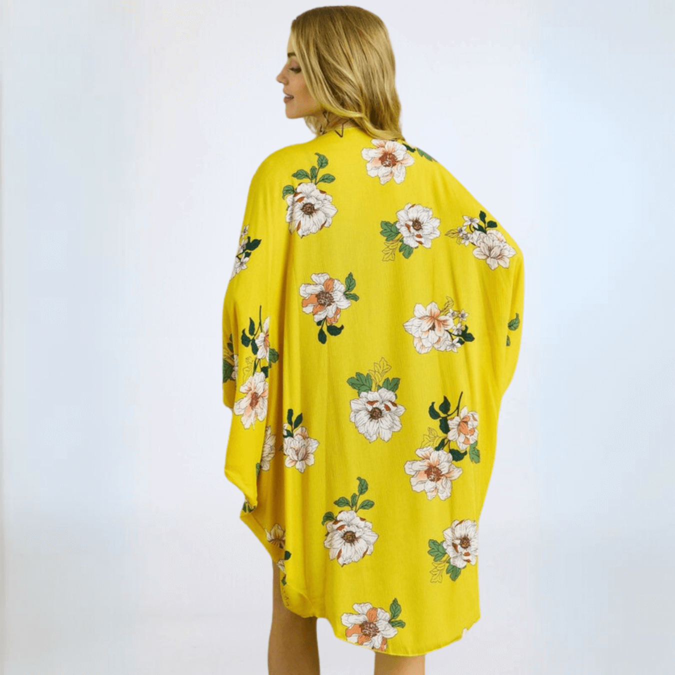 Cocoon Floral Kimono Cardigan Made in USA