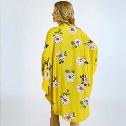 Cocoon Floral Kimono Cardigan Made in USA
