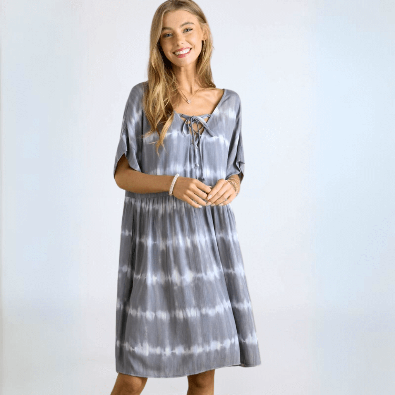 Lace-up Baby Doll Dress Made in USA