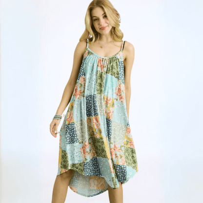 Boho Colorful Summer Sun Dress Made in USA