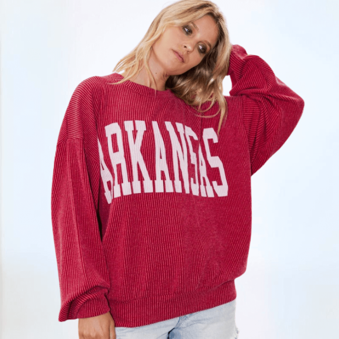 Graphic ARKANSAS Oversized Sweatshirt Made in USA