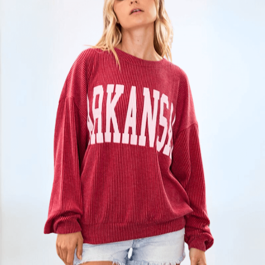 Graphic ARKANSAS Oversized Sweatshirt Made in USA