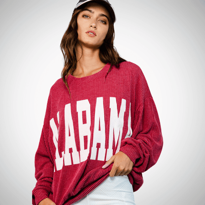 Graphic ALABAMA Oversized Sweatshirt Made in USA