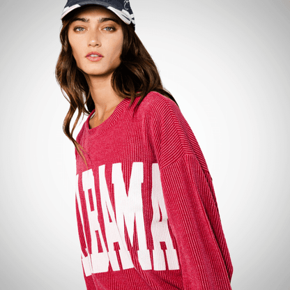 Graphic ALABAMA Oversized Sweatshirt Made in USA