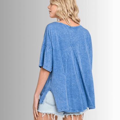 Aubree Cotton Slub Mineral Washed Top