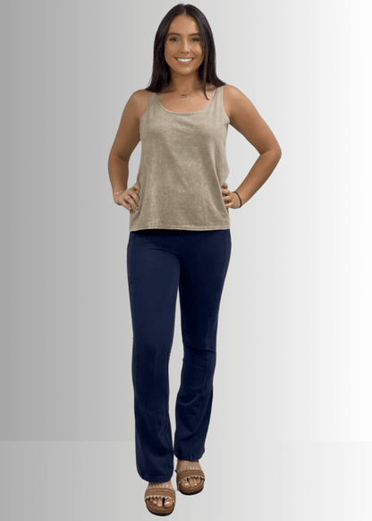 Twenty Four Seven Cotton Tank in Stone