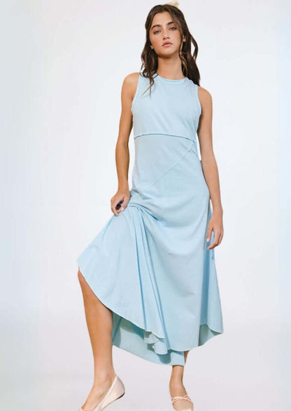 Cotton Racerback Tank Dress Made in USA by Bucket List