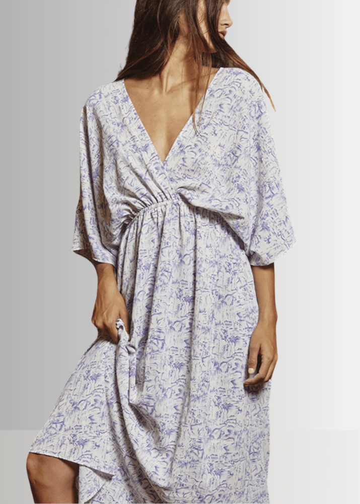 Adalyn V-neck Kimono Maxi Dress