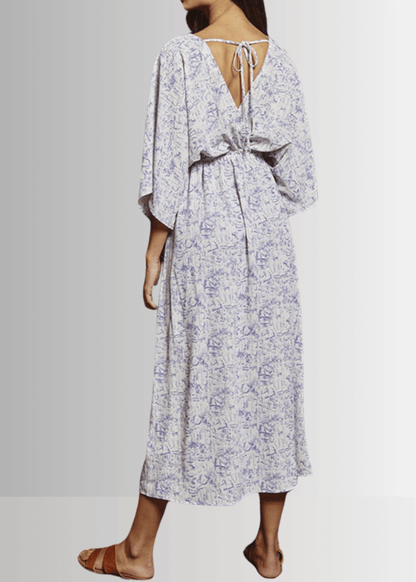 Adalyn V-neck Kimono Maxi Dress