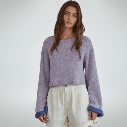 Lavender Jessamine Cropped Pullover