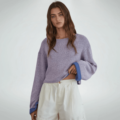Lavender Jessamine Cropped Pullover