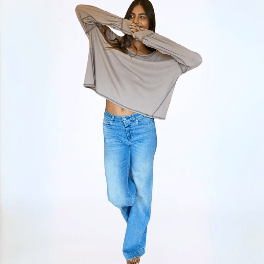 Owen Stitch Detail Cotton Tee Made in USA