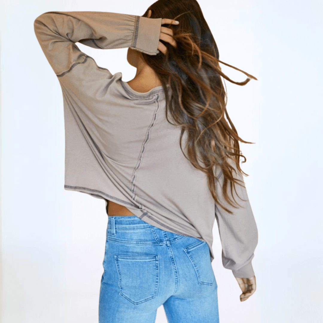 Owen Stitch Detail Cotton Tee Made in USA