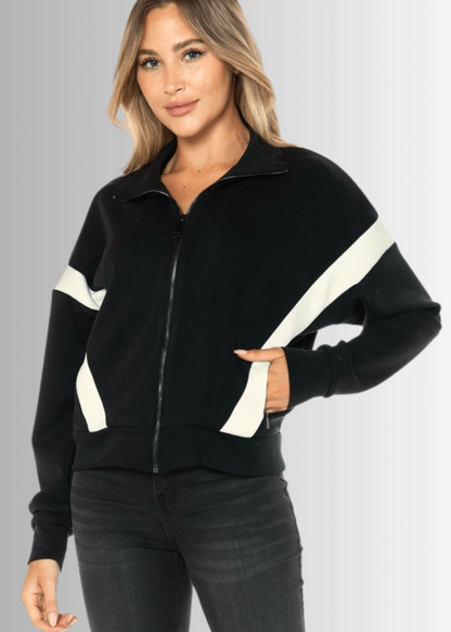 Steph Dreamy Soft Color Block Track Jacket